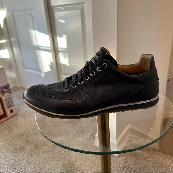 Magnanni 14804 Pueblo Leather Perforated Sneaker in Navy Blue - Picture 7 of 12